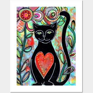 Black Cat Love Posters and Art